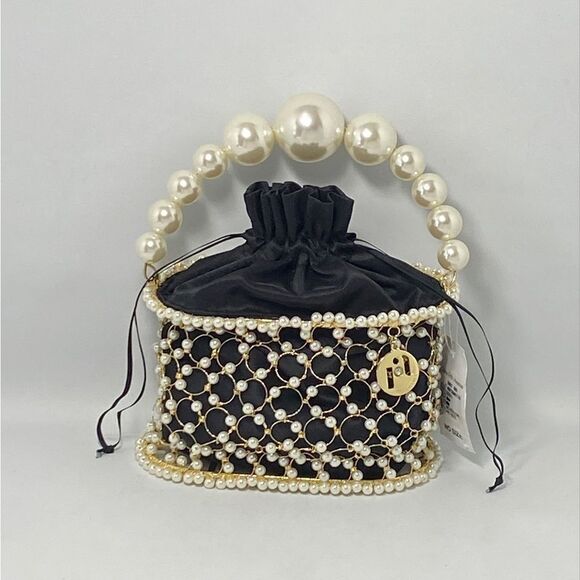 Rosantica Holli Siviglia Faux Pearl-Embellished Top Handle Bag - Picture 3 of 12